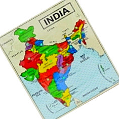 Little genius india map with states India
