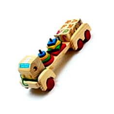 Luk luck educational wooden toy pulling alphabet shape Puzzle India Price