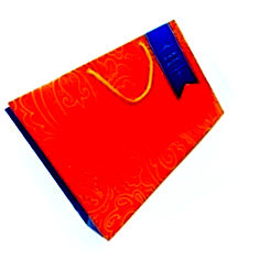 PrintSpeaks orange and blue gift bag India Price