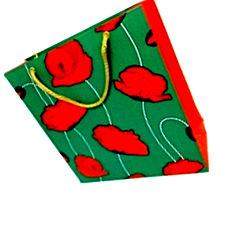 Red Flowers Gift Bag