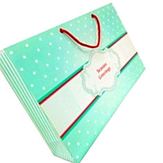 PrintSpeaks white polka dot gift bag India